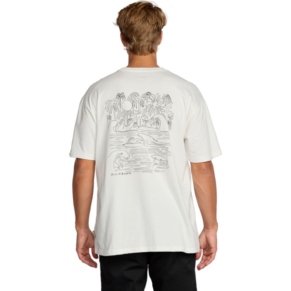 2025 Billabong Mens Scenes Regular T-Shirt 24A353521 - Off White